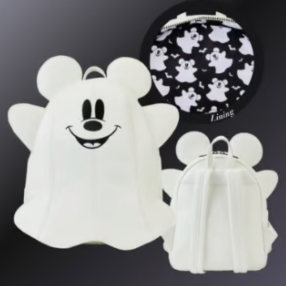 Loungefly Mickey Mouse Ghost Glow Mini Backpack Exclusive 8/21/23 - Picture 2 of 14